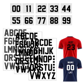 8 Inch 0-9 Iron On Numbers Transfers and 2 Inch A-Z Iron On Letters Patches Kit for Team Basketball Uniform Name Athletic T-Shirt DIY Accessories