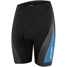NOOYME - Pantalones cortos de ciclismo acolchados para mujer, acolchado 3D, para bicicleta y mujer (XXXL, azul oscuro)