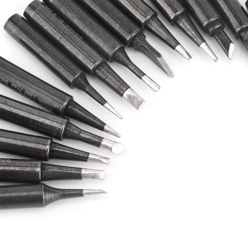 14Pcs Soldering Iron Tips External Heating Copper Welding Head Solder