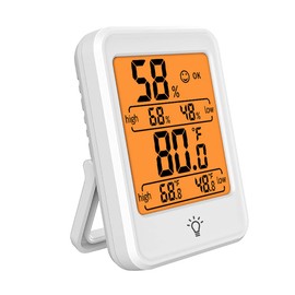 Chunnuan Digital Hygrometer Thermometer Indoor Temperature and Humidity Gauge Monitor Meter with Large LCD Display for Home Bedroom Office Greenhouse