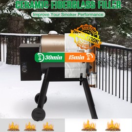 Grill Insulated Blanket for Traeger Pro 22 575 Smoker Cover Lil' Tex Elite Thermal Insulation BAC626 Replacement Parts Insulator Wood Pellet Grills BBQ Winter Accessory