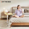 SANODESK Standing Desk Height Adjustable Overbed Bedside Table with Hidden