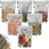 Ctosree 200 Pcs Stand Up Pouch Bags, Sealable Heavy Duty Clear Front with Aluminum Foil Back, Plastic Zipper Food Coffee Candy Storage, Reclosable Bags and Heat Sealable Food Storage (5" x 8")