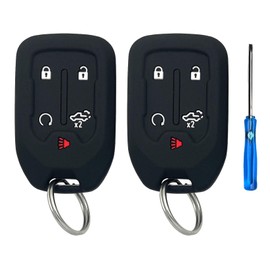 Smart Key Fob Cover for Chevy Silverado 1500 2500HD 3500HD and 2023 2022 2021 2020 2019 GMC Sierra, Drive Safe I Love You Remote Protector Case (Black with White, Black with White)
