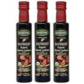 Mantova Fratelli Raspberry Organic Balsamic Vinegar, 8.5 Oz (Thrее Рack)