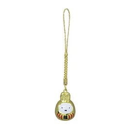 miffy Lucky Daruma Charm Bell Gold
