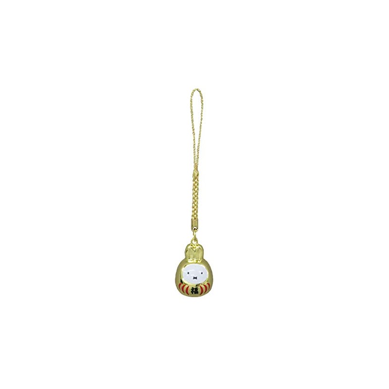 miffy Lucky Daruma Charm Bell Gold