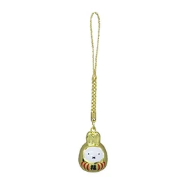 miffy Lucky Daruma Charm Bell Gold