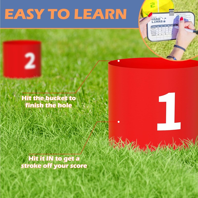 FOOING Golf Game, 9 Hole Yard Game for Adults Outdoor/Indoor,