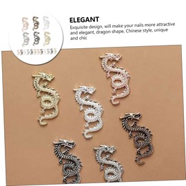WOONEKY Chinese Style Nail Charms Set 3D Dragon Charm DIY Nail Art for Manicure Decorations