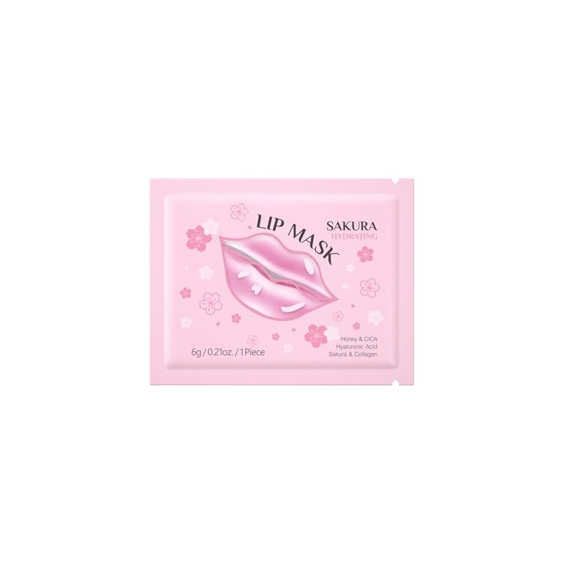 20 Pieces Pink Collagen Lip Mask, Hydrating Plumping Lip Balm