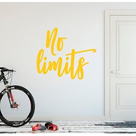 24"x20" No Limits Workout Success Goal Positive Thinking Challenge Extreme Sports Fitness Wall Decal Sticker Art Mural Home Decor