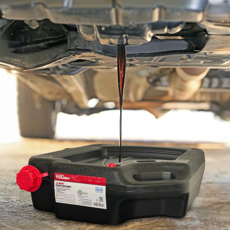 Hopkins Oil Change Drain Container 16 Quart Large Pan leak-proof