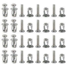 HugeDE 20 Pcs Hollow Metal Cavity Fixing Hollow Door Anchors Extra Short Hollow Wall Anchors Plasterboard Screw Plugs Drywall Anchor Kit with Screws for Drywall Curtain Gypsum Hardware M6 x 25mm