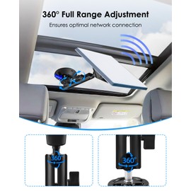 ZXWATC Adjustable Starlink Mini Mount, Magnetic Car Mount Compatible with Starlink Mini, Metal Frame Magnetic Quick Release with Adapter for Car Roof RV Trucks Boat Iron Surface