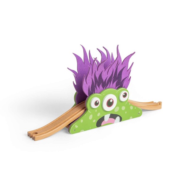 Bigjigs Rail Monster Bridge - Themed Wooden Train Set Accessory