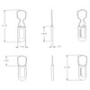 Plastic Padlock Security Seal with Large Shackle Metal Wire (Gold,