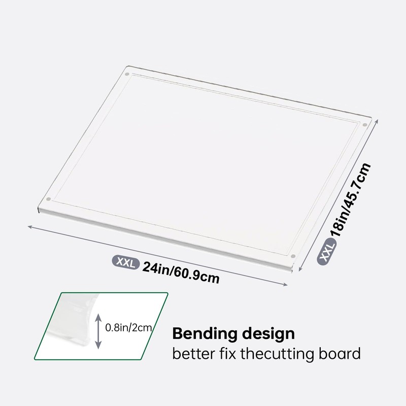 NAURLEF large acrylic cutting board clear countertop minimalist kitchen decor