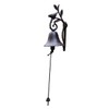 Levemolo Antique Cast Iron Bell Manual Door Chime Decorative Flower