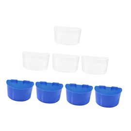 Ipetboom 16 Piezas Taza De Arena De Pájaro Botella para Beber Pájaro Soporte para Comida De Pájaros Bandeja De Pájaro Colgante Taza De Agua De Loro Suministros para Aves El Plastico Espesar