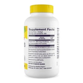 Vitaminas Healthy Origins Cápsulas Blandas Vitamina D3 10000 IU 360 un