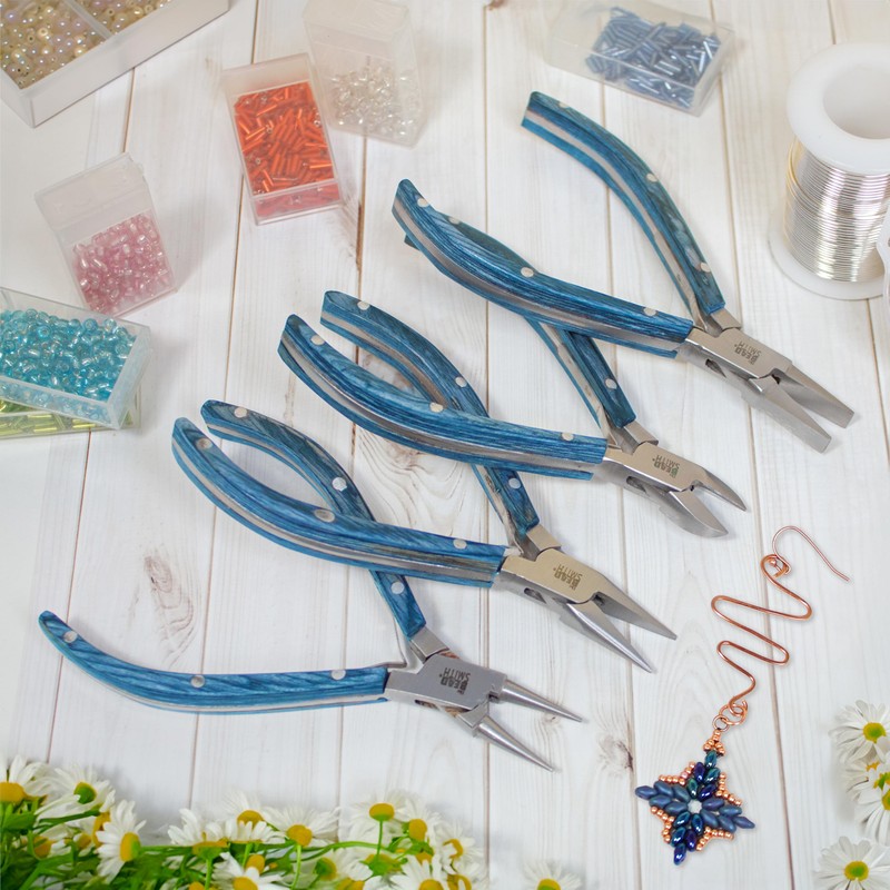 The Beadsmith Wooden Pliers Set - Natural Elements - 4-Piece