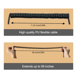 VBLL Reinforced Microphone Mic Cable Cord Wire for XPR3000 XPR3000e XPR3300 XPR3300e XPR3500 XPR3500e XIR P6620 PMMN4075 PMMN4076 (2 Pieces)