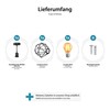 ledscom.de Retro Vintage Pendant Light Black Cage Shade + LED