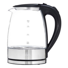 COOK WITH COLOR Electric Tea Kettle, 1.8L Cordless Hot Water Boiler, 1200W Rapid Boil, Auto Shutoff & Boil Dry Protection, BPA-Free, Sleek Countertop Design, Black