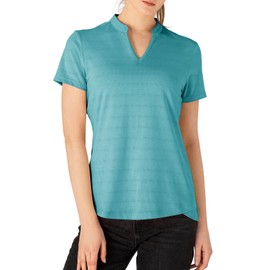 Rdruko Women's Hiking Shirts Quick Dry Short Sleeve UPF 50+ Sun Protection Moisture Wicking Outdoor Running Travel Shirts(Water Blue, US L)