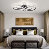 HLILCEH 66W Modern LED Ceiling Light, Flower Flush Mount Light