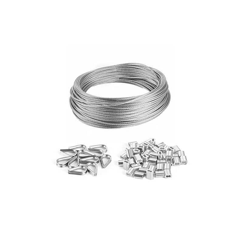 CCTVMTST 1/16 inch 316 Stainless Steel Cable Wire Rope, 33