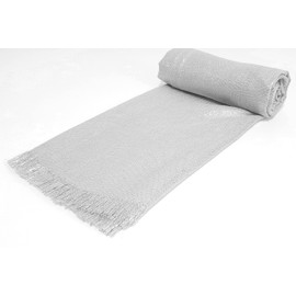 GFM® Ladies Sparkly Evening Wedding Scarf Shawl - White with SIlver - (Size: L:200CM x W:100CM)(AG)(EXC)(X17-SFDCH)