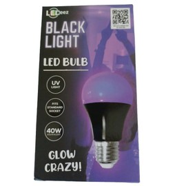 LEDeez Black Light LED Bulb Neon UV  40W Standard Socket Fit. Indoor Use.
