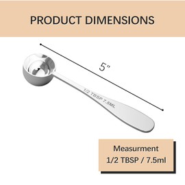 BERYLER 1PCS 1/2tbsp(1.5tsp, 7.5 ml) Single Measuring Spoon, Stainless Steel Individual Teaspoon, Metal Measure Scoop with Gift Box