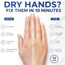 Máscara de mano – Guantes de colágeno para manos secas y agrietadas, cuidado hidratante profundo | Tecnología inteligente de bloqueo de humedad, hidra