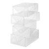 Whitmor Clear Vue Women's Shoe Box, Set of 4, White,