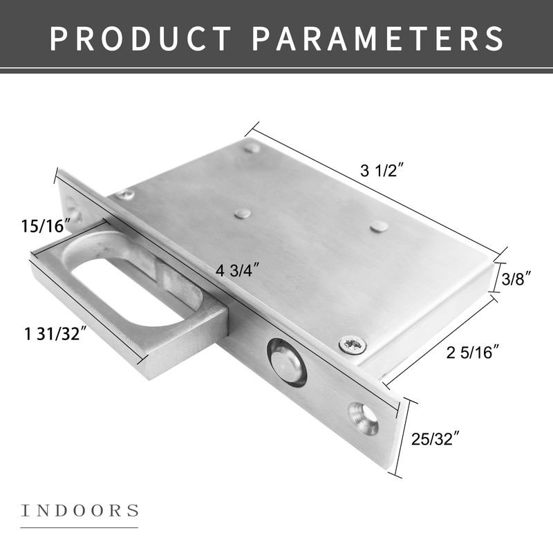 senharvest Recessed Finger Flush Pulls with Edge Pull -Sliding Closet