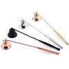 Dwuww Gold Metal Candle Snuffer Wick Snuffer with Long Handle