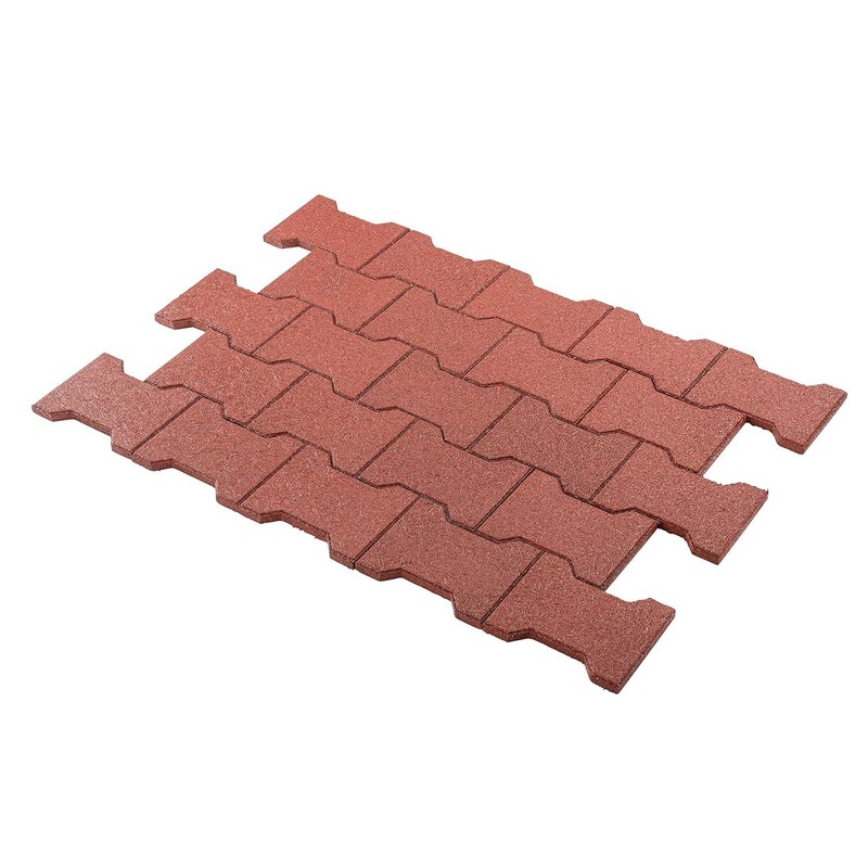 Playsafer Rubber Garden Pavers ¾” Thick Interlocking Safety Tiles for