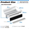 3"Magnet,3-3/4"Bright Chrome Frameless Shower Door Handle with Metal Strike |
