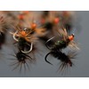 Peacock Hot Head FUTSU Kebari Flies - 12 Tenkara Flies