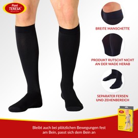 Medical Compression Socks and Thrombosis Stockings for Men (13-21 mmHg) - Support Stockings for Flight - Compression Socks for Everyday Use - Pani TERESA® MEDICA