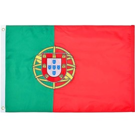 3x5 Foot Portugal Flag Brightly Coloured Portuguese Flag Internation Game World Cup Soccer Campaign Celebration Parade Theme Party Supplies Holiday Decoration（150x90cm）