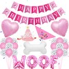 Pink Dog Birthday Party Supplies - Cute Dog Happy Birthday