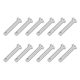 sourcing map 12Pcs 3/16"x1-3/16" Single Hole Clevis Pins, 304 Stainless Steel Flat Head Clevis Pins Hitch Pin for Trailer Latch, Mechanics Repair, Furniture Installation, Industrial Equipment