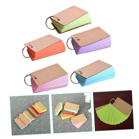 Tofficu Flash Cards Notebook Binder Rings Note Pad DIY Index Cards Portable Memo Book