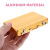 Tofficu Golden Mini Briefcase Metal Business Card Holder - Portable