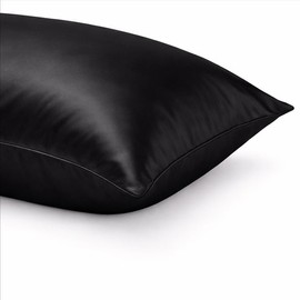 Casa Della Silk Dolce Mulberry Silk Pillowcase – Standard – Midnight Noir