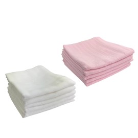 M.M.C. Pack of 10 muslin nappies 100 % cotton - fabric nappies and muslin cloths for babies - 125 g/m² - tested for harmful substances, double woven, Oeko-Tex certified, reinforced border 80 x 70 cm